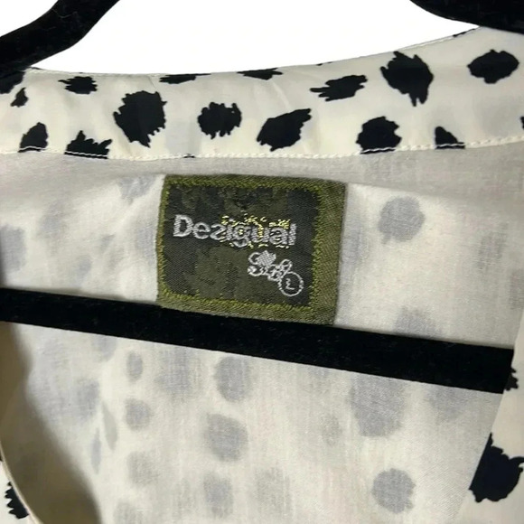 DESIGUAL pleated polka dots dress,sleeveless,B&W dalmatian,dots,pockets,like new - Picture 6 of 11